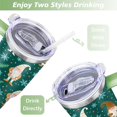 thumbnail image 5 of Cute Cartoon Santa Claus and Snowflakes 40 Oz Tumbler with Handle Lid and Straw Stainless Steel Double Walled Vacuum Insulated Cup Merry Christmas Gifts Tumbler for Women Men Friends Outdoor Indoor, 5 of 6