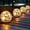 Yellow, variant on MEHOOM 4 Pack 5'' Solar Globe Lights Outdoor Waterproof, 30LED Solar Cracked Garden Lights Outdoor for Patio, Yard, Lawn, and Landscape Decorations