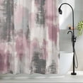 thumbnail image 2 of Watercolors Pink Gray Fabric Shower Curtain Abstract Art Washable Shower Curtains for Bathroom, Waterproof Bath Curtain with Hooks Home Decor 72x84in, 2 of 8