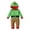 00-Green488, variant on Newborn Boy's Full Zip Romper Elf Hood Accent Long Sleeve Stripe Print Jumpsuits Daily Bodysuit