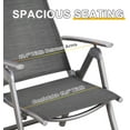 Patio Folding Chairs Set of 2, Aluminium Frame Outdoor Reclining Patio