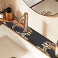 thumbnail image 2 of Yayeee Faucet Mat for Kitchen Sink 14.7" Diatomite Long Splash Guard Pad, Black Skeleton, 2 Pack, 2 of 7