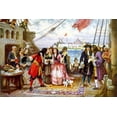 thumbnail image 2 of Ferris, Jean Leon Gerome 24x17 Gold Ornate Wood Framed with Double Matting Museum Art Print Titled - Captain Kidd in New York Harbor, 2 of 4