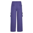 thumbnail image 2 of Men Cargo Pants Loose Fit Straight Flex Sweatpants Athletic Lightweight Hiking Pant Multi Pockets Casual Joggers, 2 of 4