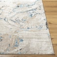 thumbnail image 5 of Mark&Day Area Rugs, 9x12 Illiam Modern Abstract Marble Blue Area Rug, Beige Blue Ivory Marble Swirl Carpet for Living Room, Bedroom or Kitchen (9'2" x 12'), 5 of 7