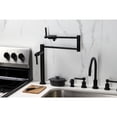 thumbnail image 2 of Kingston Brass KS4700DKL Kaiser Deck Mount Pot Filler Faucet, Matte Black, 2 of 8