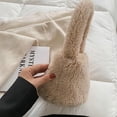 thumbnail image 2 of LHSHID Fuzzy Tote Bag for Women Faux Sherpa Small Tote Fluffy Cute Handbag Lipstick Bag Clutch Gift, 2 of 7