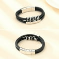 thumbnail image 4 of 3 Layers Urn Bracelet for Ashes Leather Cremation Bracelet for Human Ashes Stainless Steel Ashes Bracelet Memorial Cremation Jewelry Keepsake Bangle for Men, 4 of 8