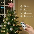 thumbnail image 2 of Lewondr Christmas Star Tree Topper with Timer Function,11 inch Multilayer Hexagonal Tree Toppers with 8 Light Modes for Home Holiday Xmas, USB Remote Controlled,Pink, 2 of 8