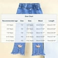 thumbnail image 3 of NAISIBABY Girls Wide Leg Jeans, Stretch Casual Elastic Waist with Pockets Fashion Flare Denim Pants Light Blue Size 9T, 3 of 9