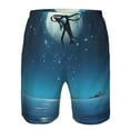 thumbnail image 3 of Logiee Night Sky Moon Dolphin Print Mens Swim Trunks Quick Dry Board Shorts,Breathable Hawaii Beach Shorts Swimwear Bathing Suits-X-Large, 3 of 6