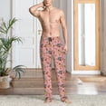 thumbnail image 2 of Hirioo Retro 70s 60s Hippie Flower for Women's PJ Pajama Pants Sleep Pants Women's Home Trousers with Pockets,S-3XL-X-Large, 2 of 6
