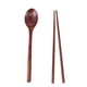 thumbnail image 1 of 1 juego de palillos y cucharas de madera, vajilla japonesa hecha a mano (color intenso), 1 of 6