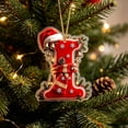 thumbnail image 6 of Yeciiwht Letters Christmas Tree Ornaments – Santa Hat Alphabet Xmas Tree Hanging Decorations, Holiday Party & Home Gift - Letter I, 6 of 7