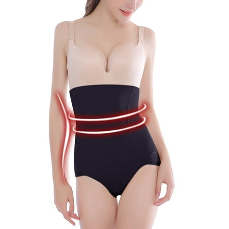 

YWDJ Bodysuit Shapewear for Women Women Body-sculpting High-Waisted Lace Hips And Abdomen Corset Black M