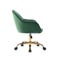 thumbnail image 3 of Porthos Home Xenos Swivel Office Chair, Velvet Upholstery, Chrome Legs, 3 of 6