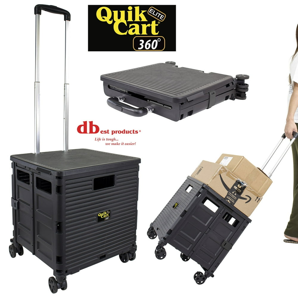 dbest products Quik Cart Elite 360 Four Wheeled Rolling Crate Teacher ...