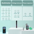 thumbnail image 2 of Hadheld Digital Multimeter Electric Test Pen Professional Voltage Current Resistance Diode Continuity Test True RMS Automatic Measurement Tester Live Wire Recognition Meter with Automatic Shutdown, 2 of 8