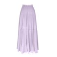 thumbnail image 2 of Fiudx Womens Dress Chiffon Solid Color Mid-Length Dress Quick Dry Slim Fit Ruched Bodycon Skirt Summer Savings Clearance, 2 of 7