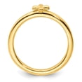 thumbnail image 5 of Auriga Fine Jewelry 925 Sterling Silver Gold-plated Cross Ring for Women Size- 10, 5 of 6