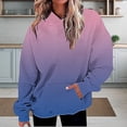 thumbnail image 2 of WZXFASHION Chandail à Capuche Oversize pour Femmes Manches Longues Décontractées Poches Mode Chandail Dégradé Imprimé jusqu'à 50 % de Réduction, 2 of 5