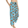 thumbnail image 2 of Naloa Turtle Print Women’s Ultra-Soft Comfy Pajama Lounge Pants with Pockets & Drawstring, 2 of 8