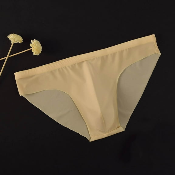 EchfiProm Underwear for Men Briefs Beige Breathable Comfortable L Underpants