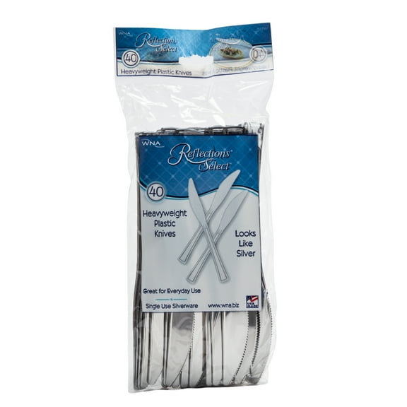 WNA Reflections Select Plastic Knives, 40 Ct