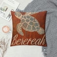 thumbnail image 2 of JEUXUS Coastal Beach Throw Pillow Covers Seaturtle Starfish Shell Sand Dollar Summer Beach House Decor Ocean Theme Decorative Cushion Covers for Couch Sofa, 2 of 5