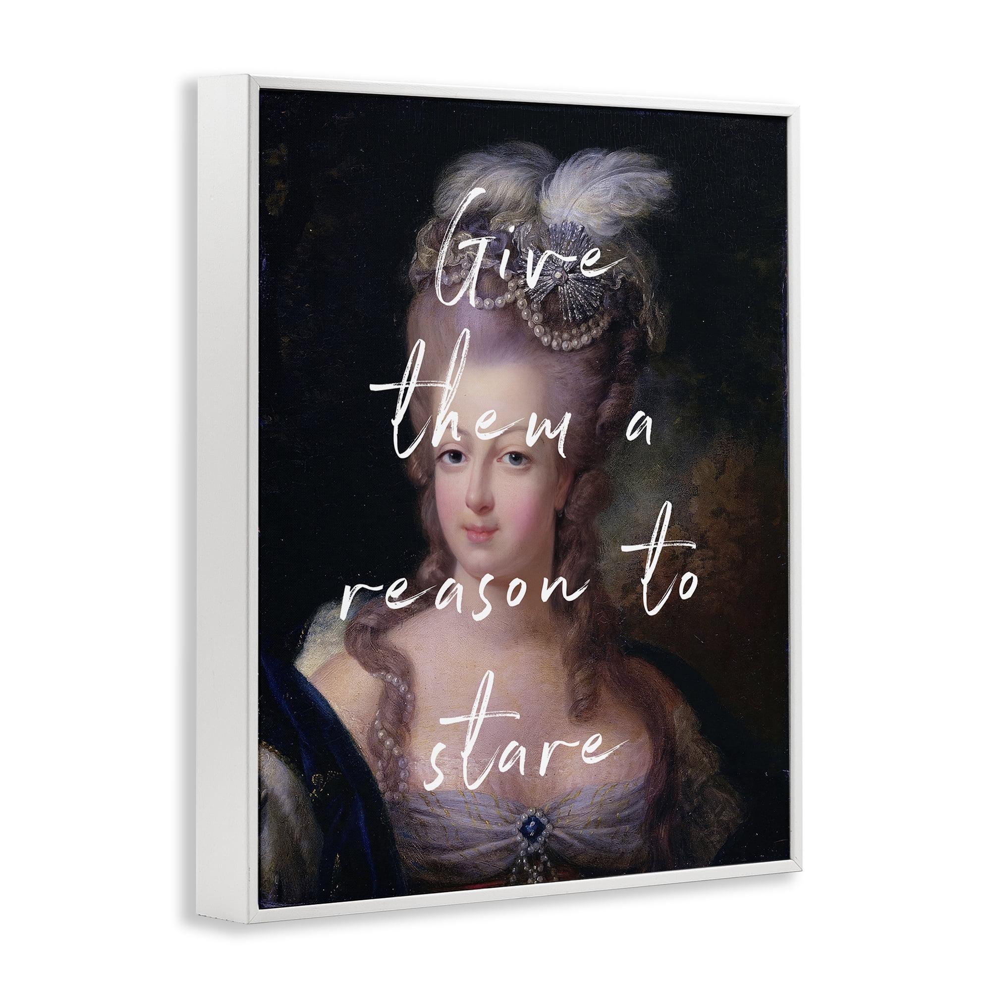 Stupell Industries Give Them A Reason To Stare White Framed Giclee Art, design by Tina LeCour