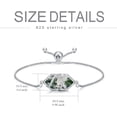 thumbnail image 2 of JKR Moss Agate Bracelet for Women 925 Sterling Silver Hexagon Gemstone Link Bracelet Fine Jewelry Birthday Gifts for Women Her, 2 of 7