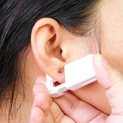  Ear Piercing Gun,10 Pack Ear Piercing Kit Disposable Self Ear  Piercing Gun with Sterling Silver Ear Sticks and Clean Tool Pierce Kit Tool  for Nose Studs Cartilage Tragus Helix Piercing Gun 