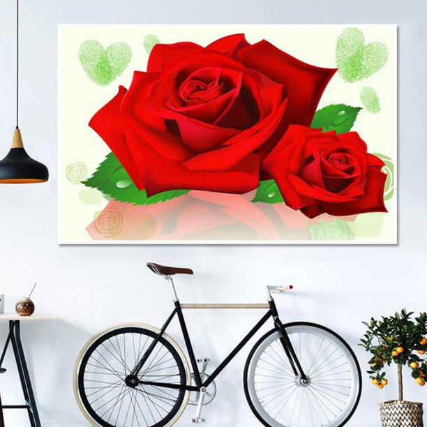 Pintura de Diamante 5D DIY Perfecl Azul para Decoración para hogar rojo
