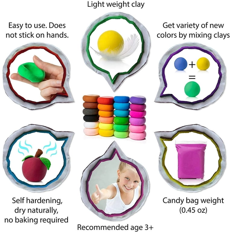 LTONLINE Air Dry Clay Kit, 36 Colors with Sculpting Tools photo 2