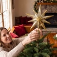 thumbnail image 5 of Clearance!! 3D Star Christmas Tree Topper Mirror Finish Holiday Decoration for Festive Cheer, 5 of 8