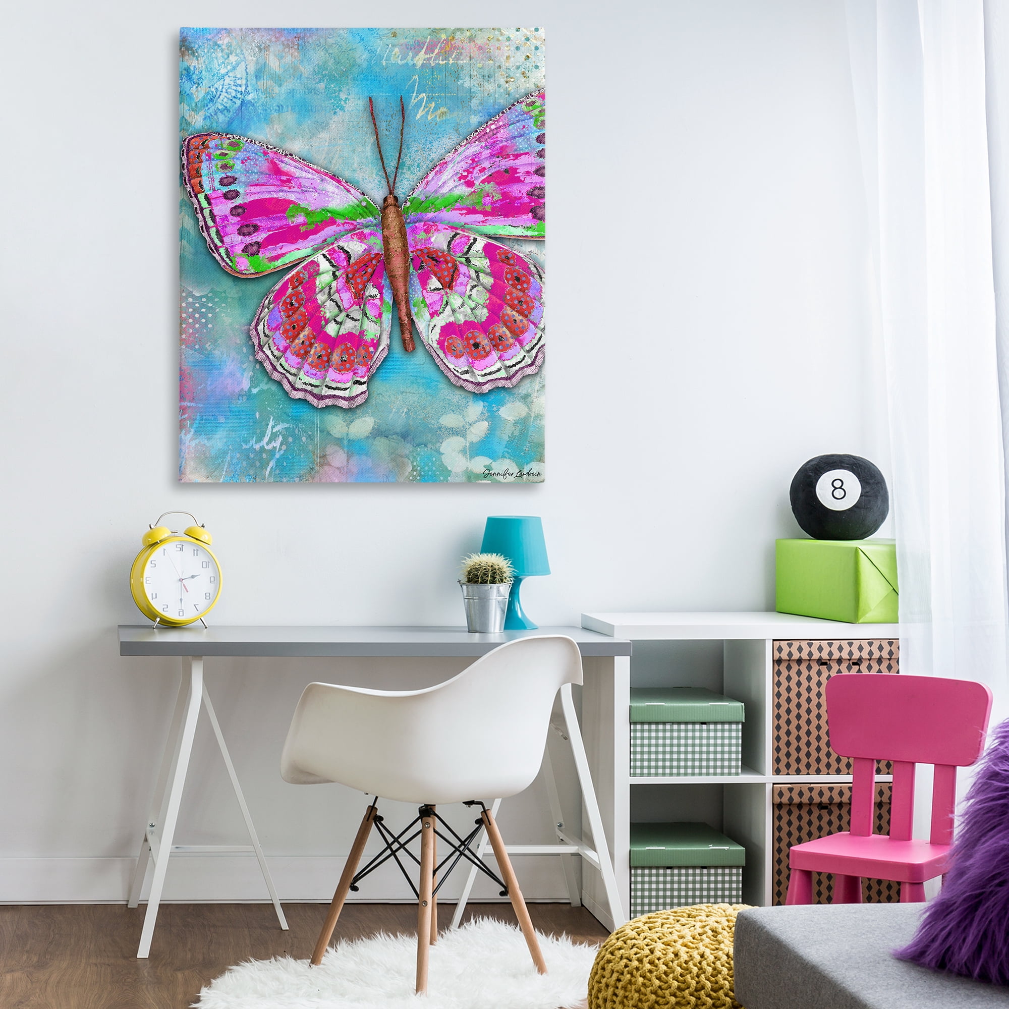 Stupell Industries Garden Party Butterfly Animals Painting Wrapped Canvas Art Print Wall Art, 36 x 48