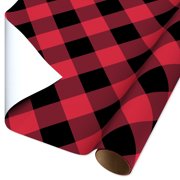 American Greetings 40 Sq. ft. Red and Black Buffalo Plaid Christmas Wrapping Paper (1-Roll, 40 in. x 144 in.)