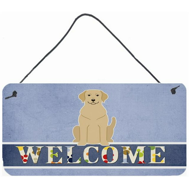 Carolines Treasures BB5636DS812 Yellow Labrador Welcome Wall or Door Hanging Prints