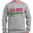 thumbnail image 2 of Very Merry Journalist Long Sleeve Shirt Unisex X-Large Grey, 2 of 5