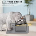 thumbnail image 4 of Elevated Cat Bowls Summark, antivómitos mejorados, con tapete para comida, 4 of 7