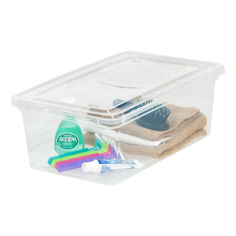 IRIS USA, Inc. - Cestino portaoggetti in plastica, perla, 40 Qt, confezione da 6