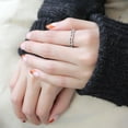 thumbnail image 5 of Womens Silver Rings High polished (no plating) 316L Stainless Steel Ring with AAA Grade CZ in Clear DA111, 5 of 5