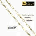 thumbnail image 4 of Au Naturale 14k Yellow Gold Capsule Paperclip Link Chain Necklace (4.4 mm, 36 inch), 4 of 7
