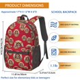 thumbnail image 3 of Fireman and Badge Red Pattern 17" School Backpacks for Teens,Waterproof Oxford Fabric,S-Shape Padded Straps for School,Travel,Hiking,Camping, 3 of 6