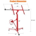 thumbnail image 4 of EDTara Cric de Levage pour Cloison Sèche, Palan Roulant de 16 Pieds avec Hauteur Réglable et Trois Roues Verrouillables pour Plafond et Murs, 4 of 7