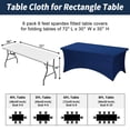 thumbnail image 3 of Mantel Fixwal de elastano azul marino de 6 pies para mesa de 6 pies, paquete de 6, 3 of 7