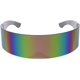 thumbnail image 1 of Gafas de sol futuristas Cyberpunk Cyclops con visera y lente de espejo semitranslúcida de los años 80 Sincero Electrónica, 1 of 5