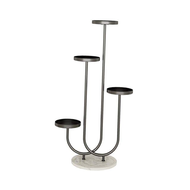 Estante para macetas de hierro, estante de jardín, soporte de planta de Metal de 4 niveles para comedor, sala de estar, patio interior al aire libre estilo B mayimx Estante de macetas
