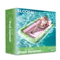 thumbnail image 6 of SLOOSH Inflatable Tanning Pool Lounger Float, 85" x 57" Extra Large Suntan Sun Tan tub for Adults & Kids, Tanning chair, Bed Blow up, Raft Lounge Floatie,XL-Cyan Pink, 6 of 8