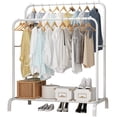 thumbnail image 1 of Perchero Rack Armable Doble Organizador de ropa Color Blanco Practiksa Rack Doble, 1 of 5